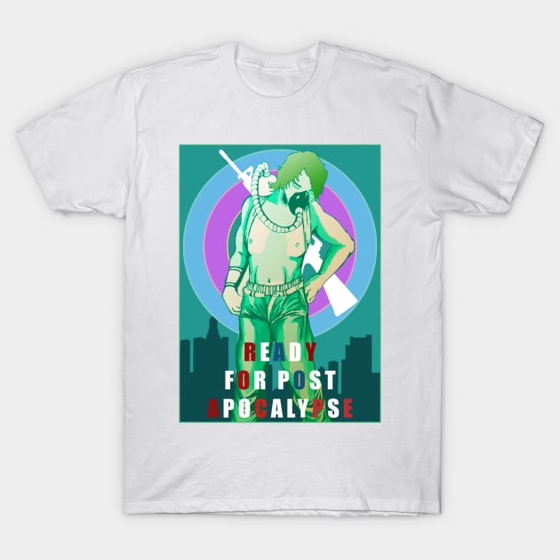 colorful girl post apocalypse T-Shirt by theanomalius_merch